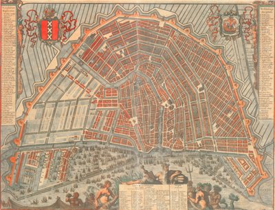 Map of Amsterdam in 1692 by Nicolaes Visscher